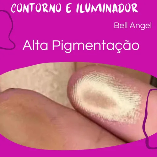Paleta Duo Contorno Matte e Iluminador Belle Angel 3 Paleta Duo Contorno Matte e Iluminador Belle Angel - Imagem 3