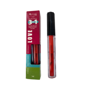Gloss Labial Max Love 3 em 1 Lip Volumoso Rosa Mosqueta