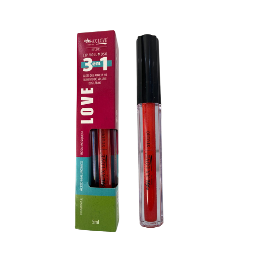 Gloss Labial Max Love 3 em 1 Lip Volumoso Rosa Mosqueta 1 Gloss Labial Max Love 3 em 1 Lip Volumoso Rosa Mosqueta