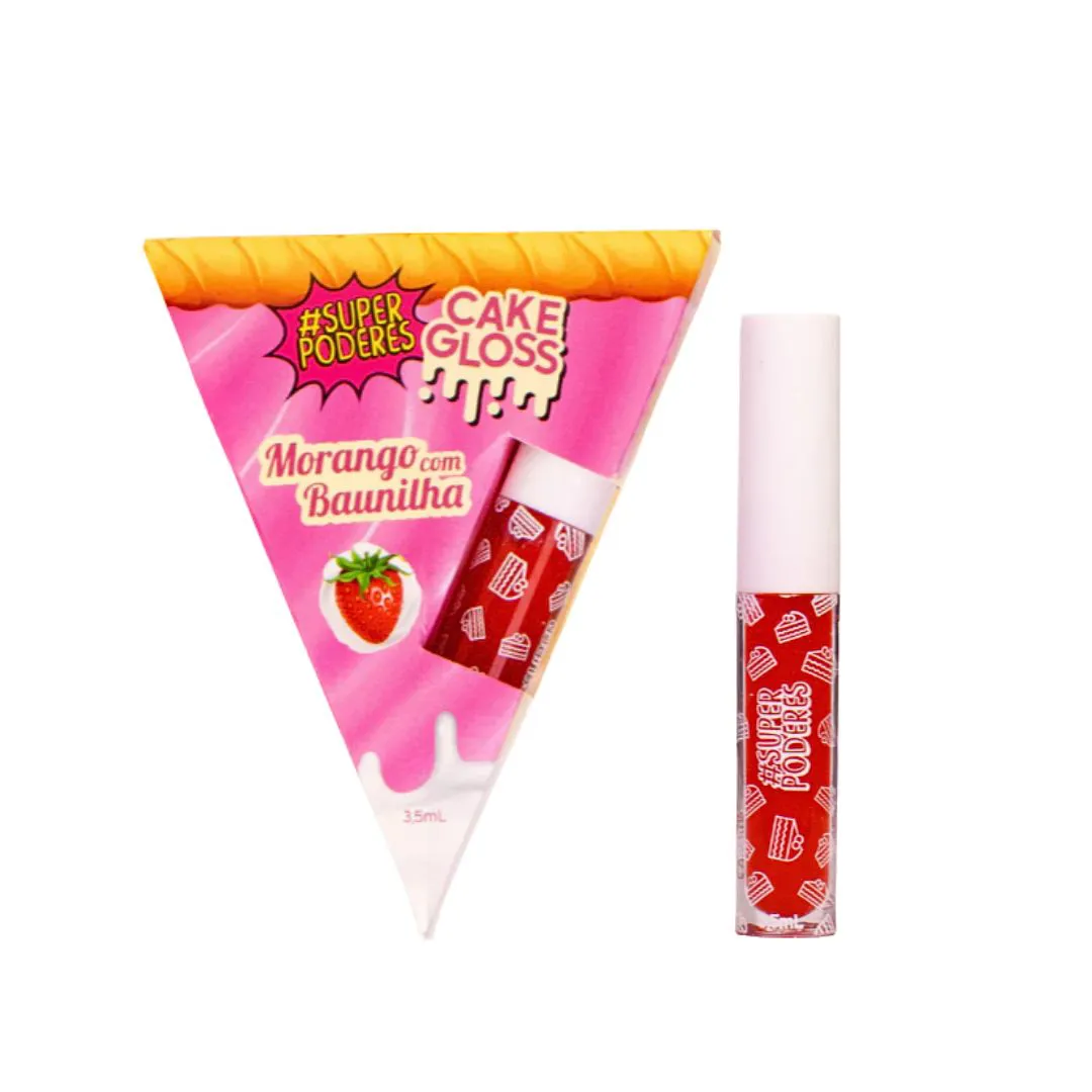 Gloss Labial Cake Gloss Morango Baunilha Super Poderes 1 Gloss Labial Cake Gloss Morango Baunilha Super Poderes