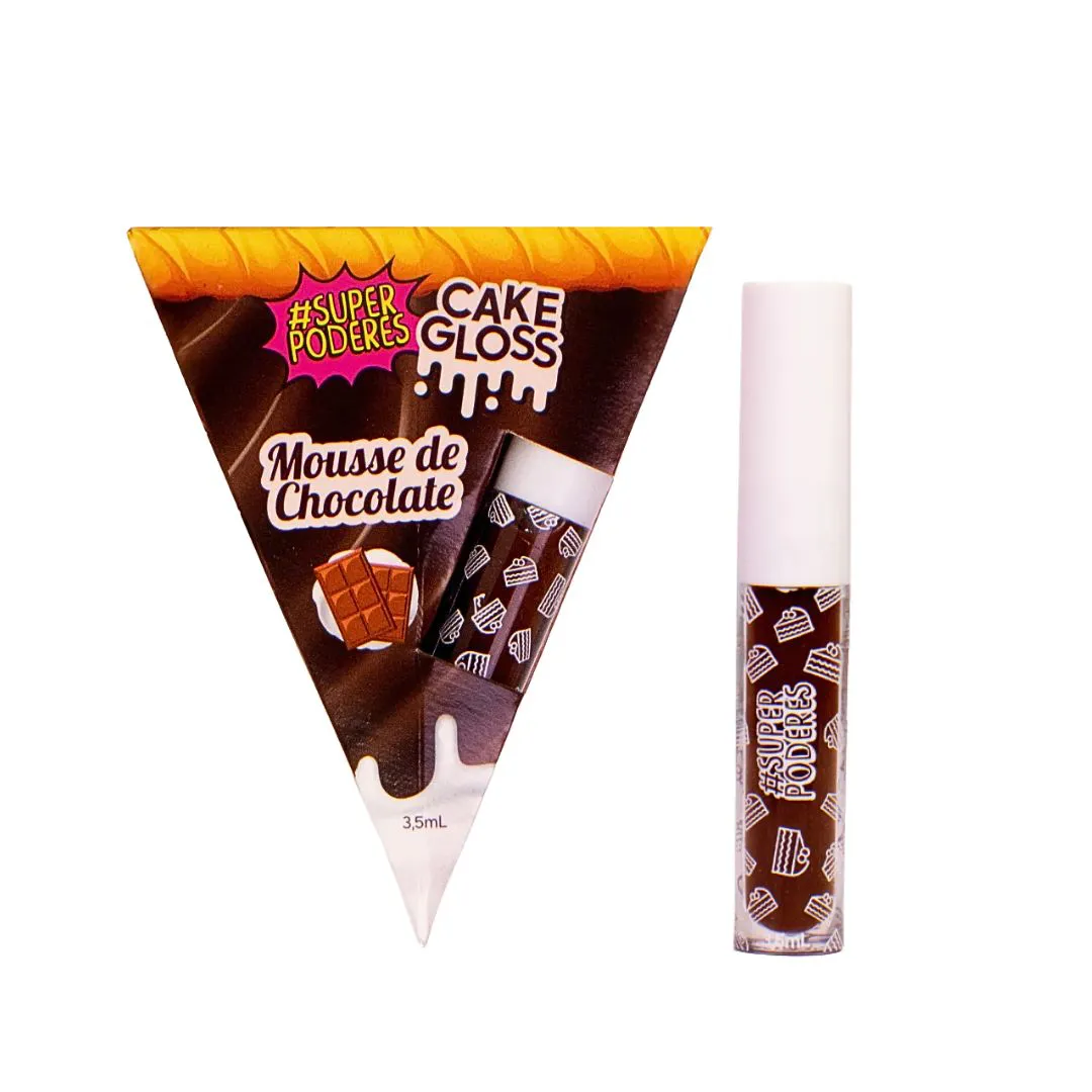 Gloss Labial Cake Gloss Mousse de Chocolate Super Poderes 1 Gloss Labial Cake Gloss Mousse de Chocolate Super Poderes