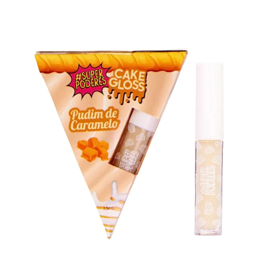 Gloss Labial Cake Gloss Pudim de Caramelo Super Poderes 1 Gloss Labial Cake Gloss Pudim de Caramelo Super Poderes