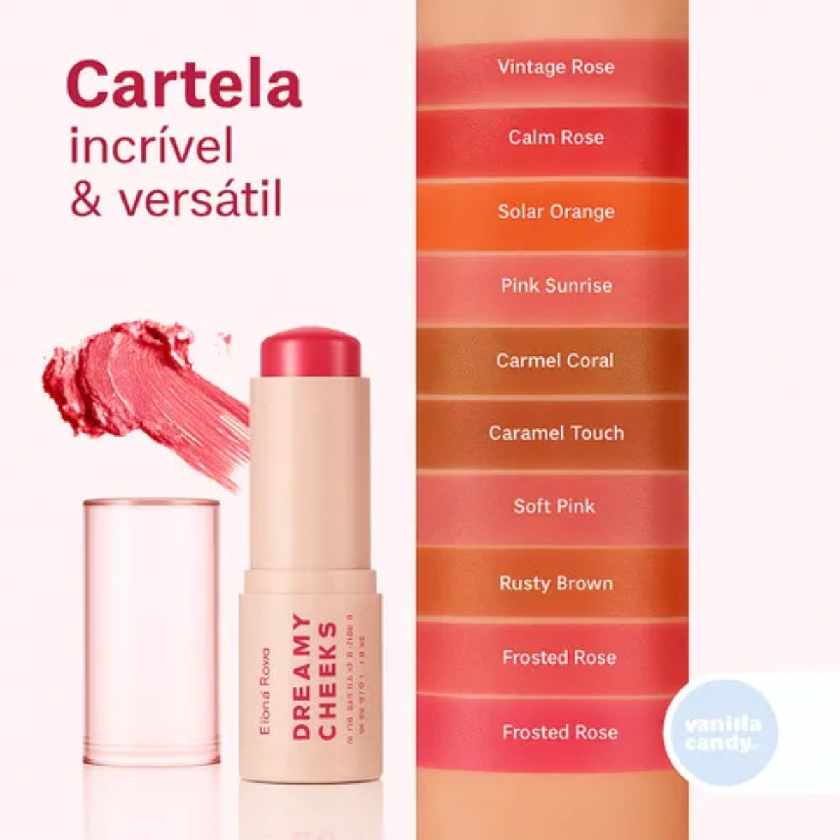Blush Cremoso Stick Ruby Rose Dreamy Cheeks 4 Blush Cremoso Stick Ruby Rose Dreamy Cheeks - Imagem 4