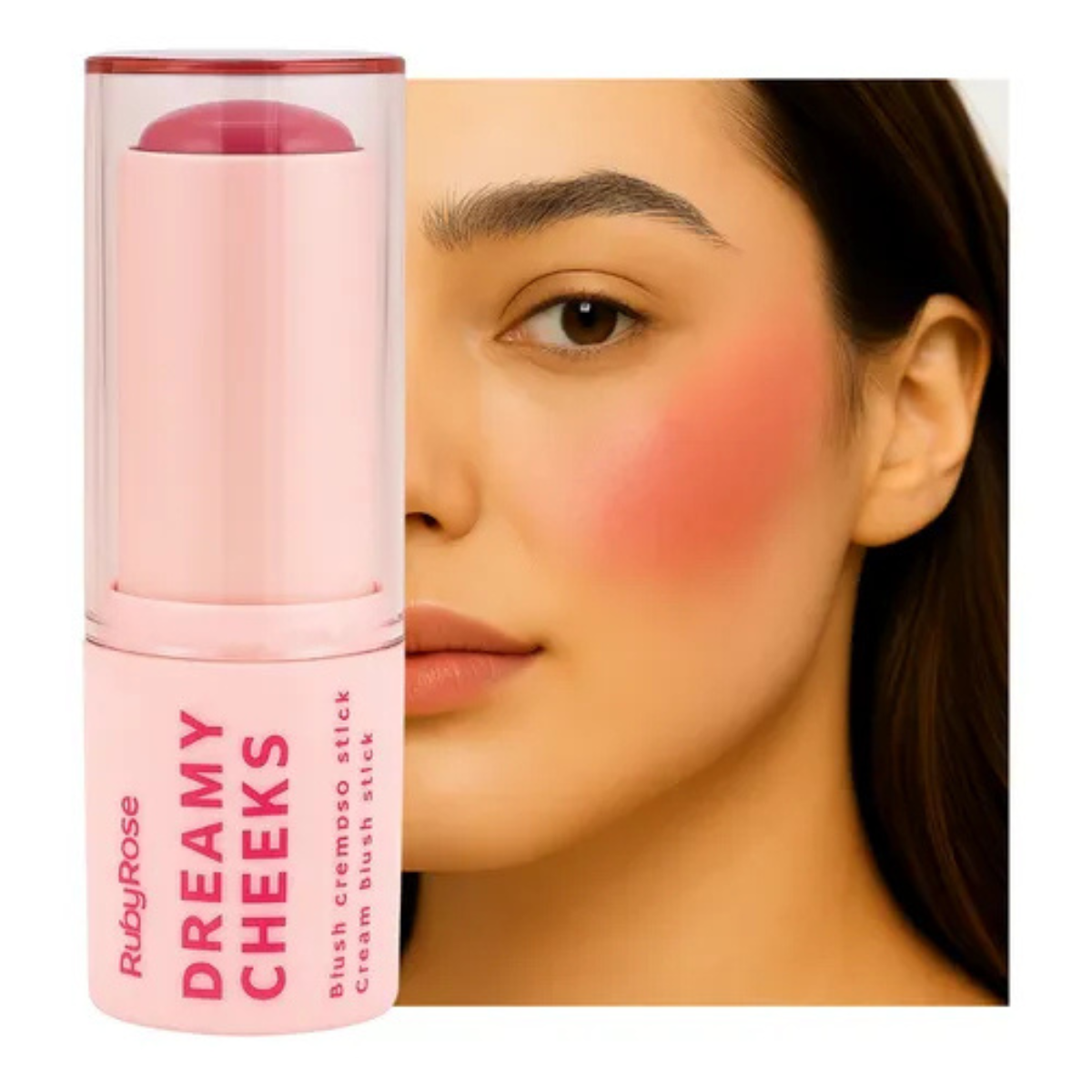 Blush Cremoso Stick Ruby Rose Dreamy Cheeks 5 Blush Cremoso Stick Ruby Rose Dreamy Cheeks - Imagem 5
