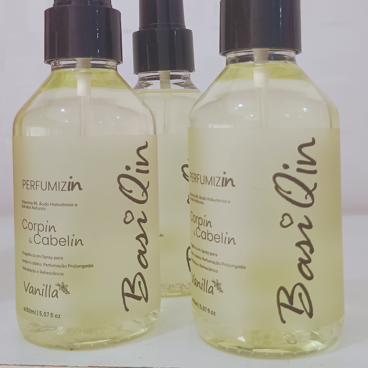 Spray Corpo e Cabelo Hidratante BasiQin 2 PERFUME CORPO E ROSTO VANILHA BASIQIN