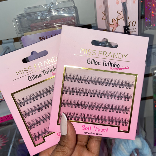 Cílios Postiços Tufinho Miss Frandy Soft Natural 12mm 2 Cílios Postiços Tufinho Miss Frandy Soft Natural 12mm - Imagem 2