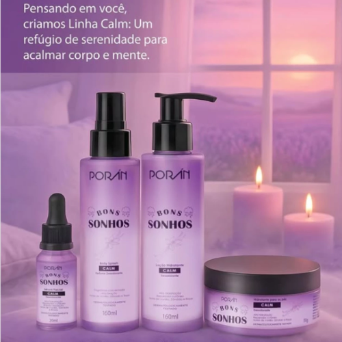 Body Splash Calm Bons Sonhos Porán 160ml Perfume Desodorante 3 Body Splash Calm Bons Sonhos Porán 160ml Perfume Desodorante - Imagem 3