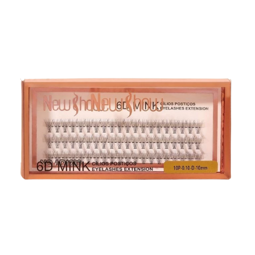 Cílios Postiços Mink 6D Volume Russo -tmn10mm| Efeito Leve e Impactante 1 Cílios Postiços Mink 6D Volume Russo -tmn10mm| Efeito Leve e Impactante