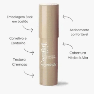Corretivo e Contorno em Bastão Comfort Skin