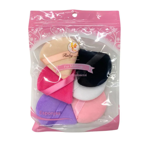 Kit de Esponjas de Maquiagem para Base e Corretivo com 6 Peças Ruby Anjo 1 Kit de Esponjas de Maquiagem para Base e Corretivo com 6 Peças Ruby Anjo