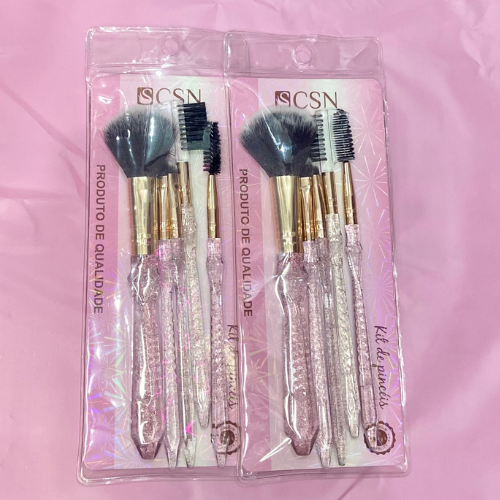 Kit de Pincéis de Maquiagem Profissional CSN com 5 Unidades 2 Kit de Pincéis de Maquiagem Profissional CSN com 5 Unidades - Imagem 2