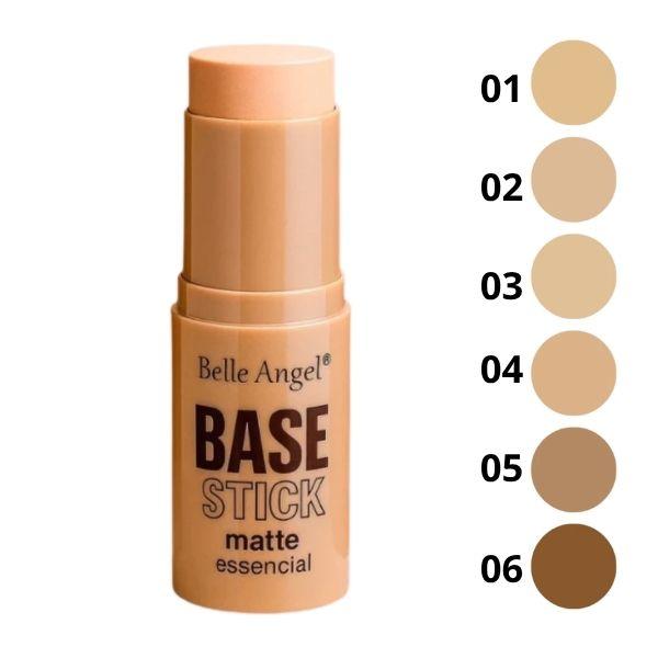 Base Stick Matte Essencial Belle Angel | Cobertura Média a Alta com Vitamina E 4 Base Stick Matte Essencial Belle Angel | Cobertura Média a Alta com Vitamina E - Imagem 4