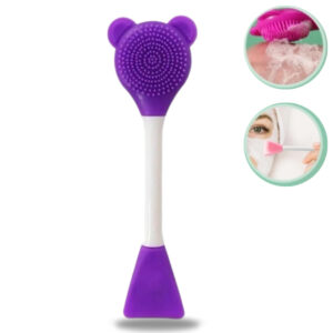Escova Facial de Silicone 2 em 1 Aplicador de Máscara e Esfoliante
