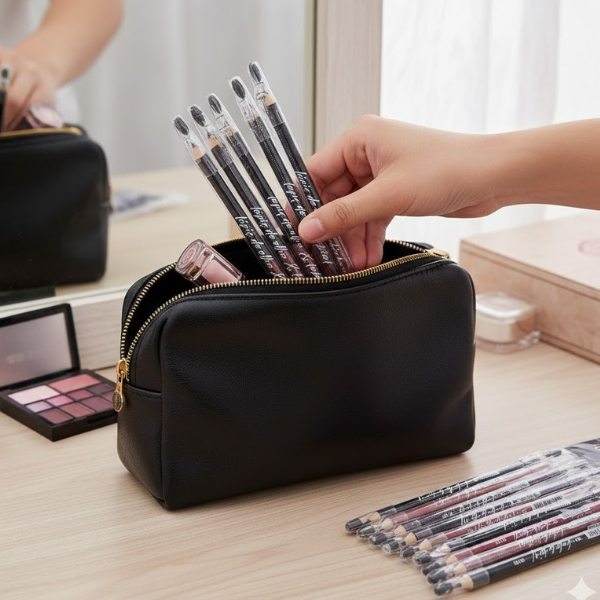 Lápis de Olho e Labial 2 em 1 Kit Cores 01 a 12 Traço Preciso e Alta Pigmentação 7 Lápis de Olho e Labial 2 em 1 Kit Cores 01 a 12 Traço Preciso e Alta Pigmentação - Imagem 7