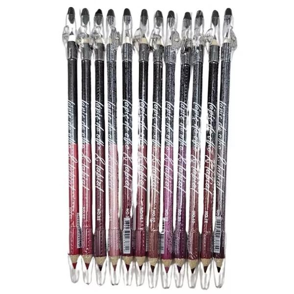 Lápis de Olho e Labial 2 em 1 Kit Cores 01 a 12 Traço Preciso e Alta Pigmentação 12 Lápis de Olho e Labial 2 em 1 Kit Cores 01 a 12 Traço Preciso e Alta Pigmentação - Imagem 12