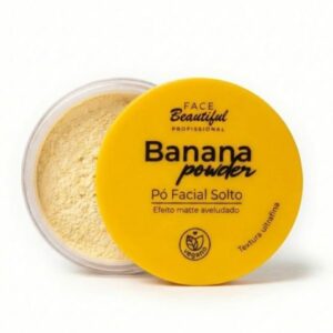 Pó Banana Face Beautiful Profissional – Pó Facial Solto Vegano Efeito Matte Aveludado