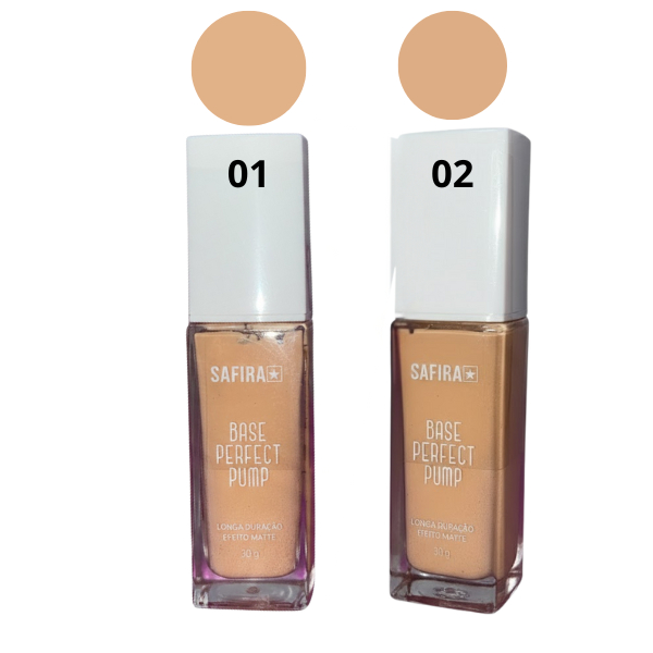 Base Liquida Perfect Pump Longa Duracao Efeito Matte - safira 2 Base Liquida Perfect Pump Longa Duracao Efeito Matte - safira - Imagem 2