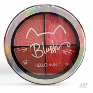 Paleta de Blush Hello Mini Gatinho 4 Cores - Super Pigmentado Efeito Natural .