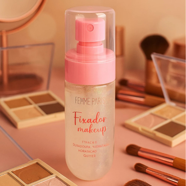 Fixador de Maquiagem Femme Paris Glow Longa Duração e Brilho Radiante 3 Fixador de Maquiagem Femme Paris Glow Longa Duração e Brilho Radiante - Imagem 3