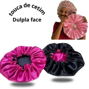 Touca de Cetim Dupla Face Anti Frizz