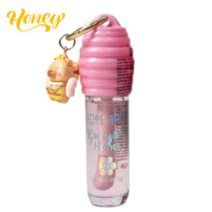 Gold Gloss Honey Femme Paris 6g – Brilho Intenso com Chaveiro e Hidratação Labial