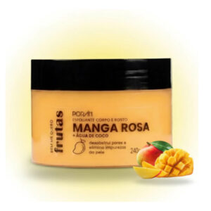 Esfoliante Porán Manga Rosa e Água de Coco Rosto e Corpo 240g