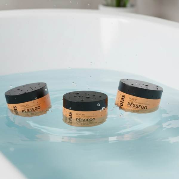 Esfoliante Porán Pêssego e Manteiga de Karité Rosto e Corpo 240g 5 Esfoliante Porán Pêssego e Manteiga de Karité Rosto e Corpo 240g - Imagem 5