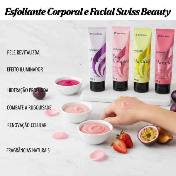 Esfoliante Corporal e Facial Swiss Beauty 5 Esfoliante Corporal e Facial Swiss Beauty - Imagem 5