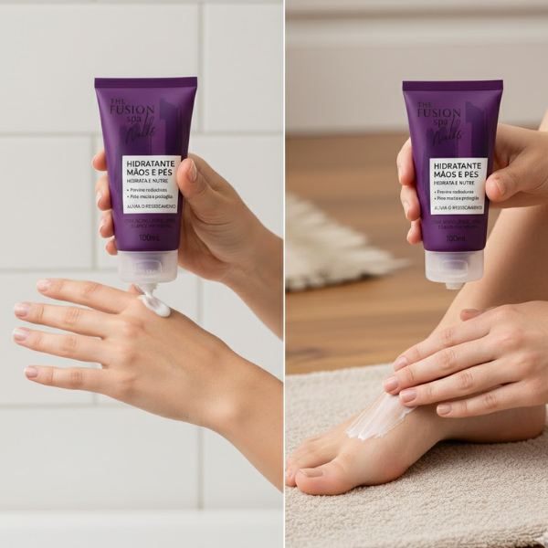 Hidratante Mãos e Pés The Fusion Spa Nails 100ml Previne Rachaduras 2 Hidratante Mãos e Pés The Fusion Spa Nails 100ml Previne Rachaduras - Imagem 2