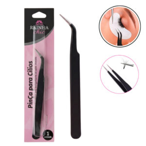 Pinça para Extensão de Cílios de Alta Precisão em Aço Inoxidável-Rainha chic